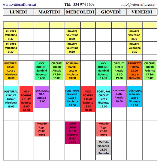 orario palestra